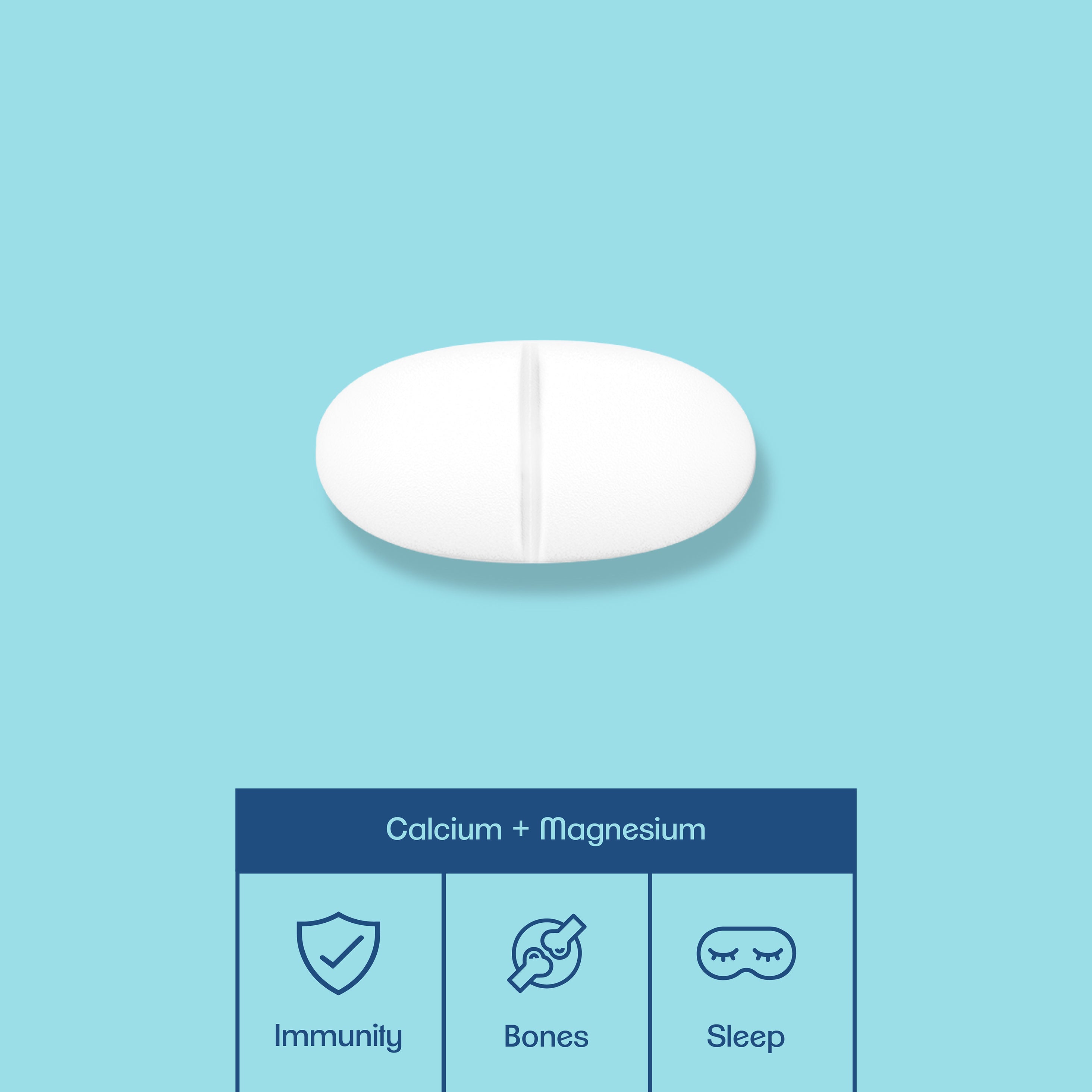 Calcium-Magnesium for immunity, bones and sleep