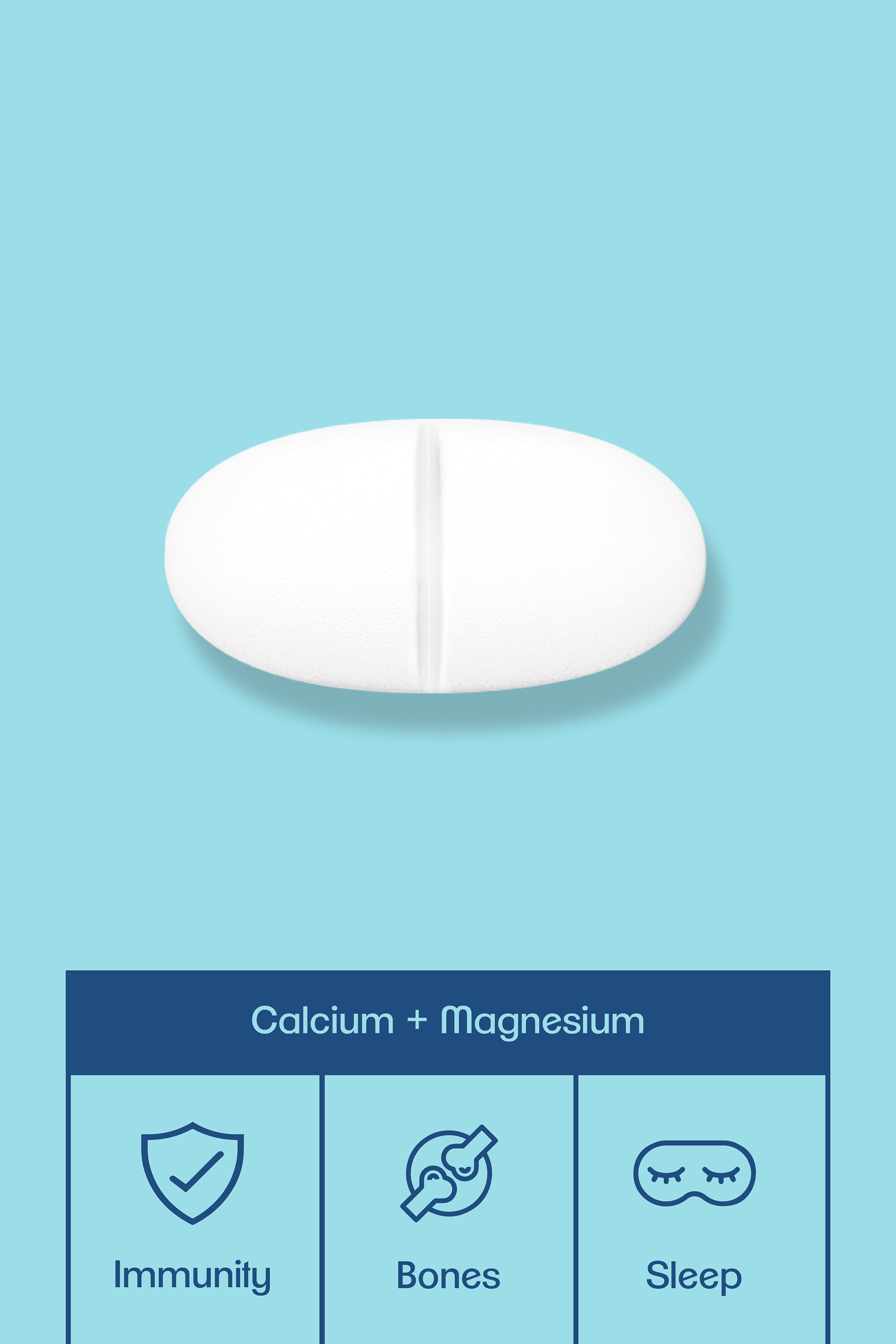 Calcium-Magnesium for immunity, bones and sleep